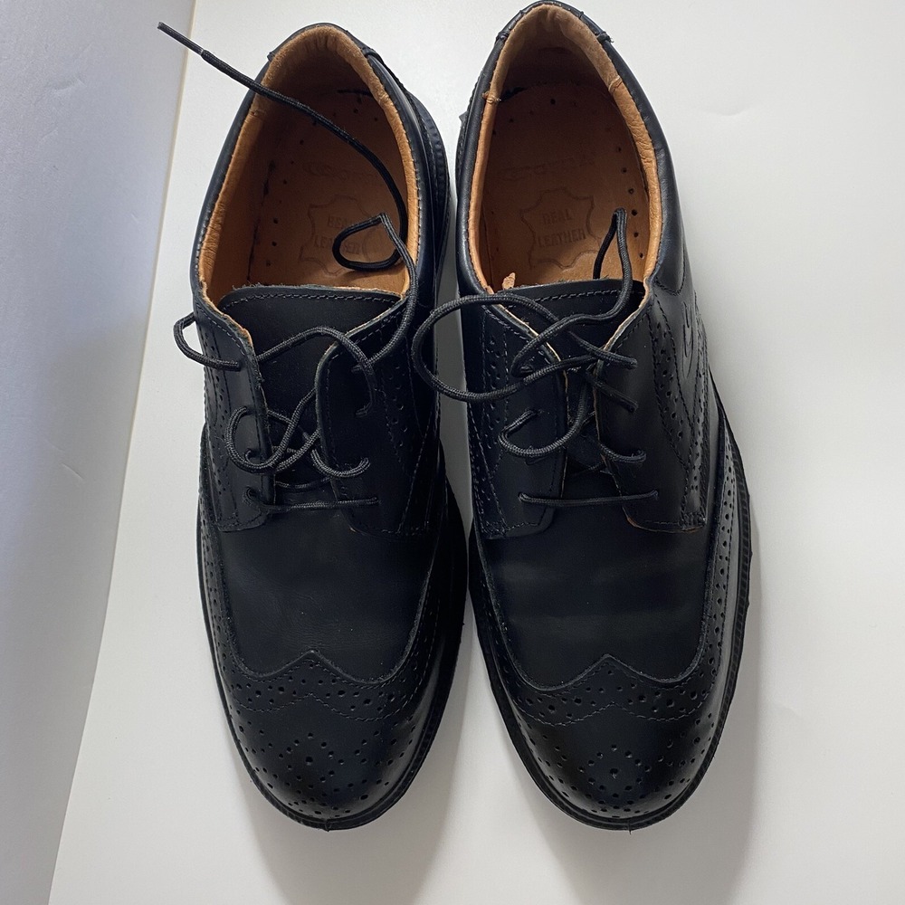 Cofra Bell Shoes 8.5 EU 42‎ Black Leather Brogue Safety with Steel Toe Caps